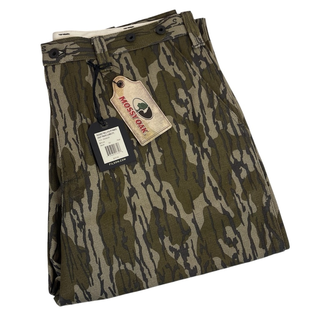 Filson Rugged Twill Utility Waxed Pant Waxed Cotton Mossy Oak Bottomland